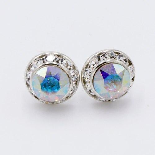 11mm Performance Earring Post - Crystal AB